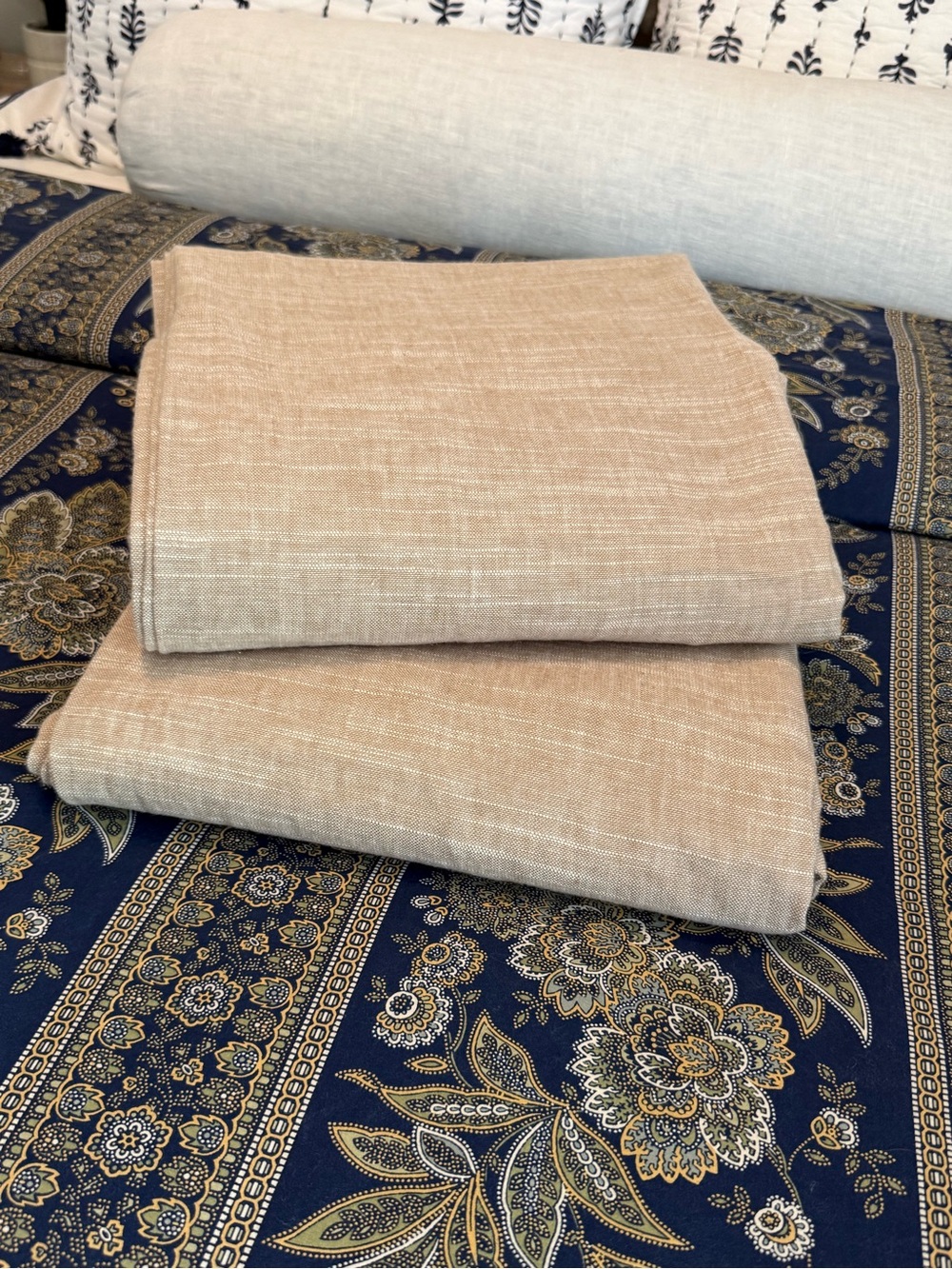 Pottery Barn Emory light filtering drape set/2 108”.